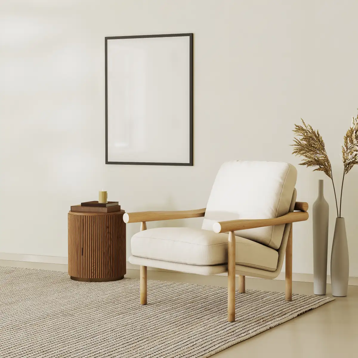 Poster picture frame in modern home interior